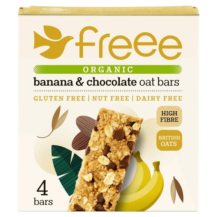 Freee Organic Gluten Free Choc Chip & Banana Oat Bars 4 x 35g