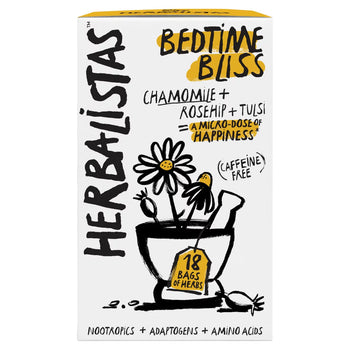 Herbalistas Bedtime Bliss tisana con camomilla, rosa canina e tulsi 18 per confezione