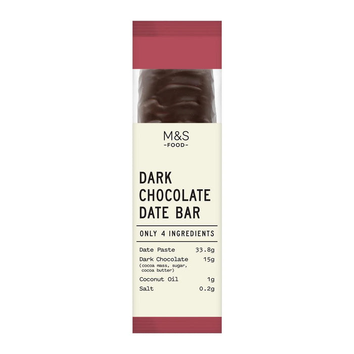 M&S Only 4 Ingredients Dark Chocolate Date Bar 50g