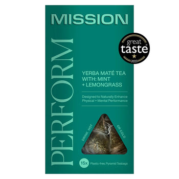 Misson Perform Yerba Mate Tea Bags with Lemongrass and Mint 15 per pack