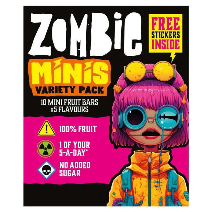 Varietà di barrette di frutta Zombie Mini Confezione multipla 10x13g