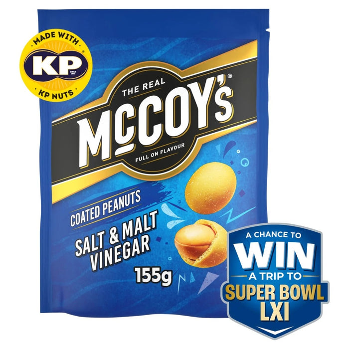 McCoy's Coated Peanuts Salt & Malt Vinegar 155g