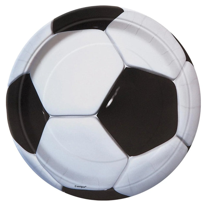 Fußball-Partyteller aus Papier, 23 cm
