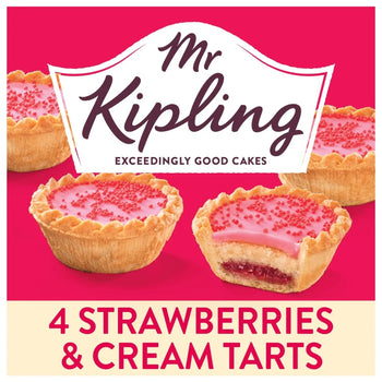 Mr Kipling Strawberries and Cream Tarts 4 per pack