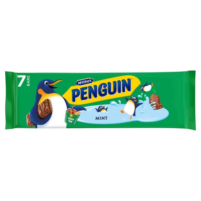 McVitie's Penguin Mint Chocolate Biscuit Bars 7 per pack