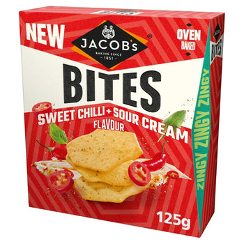 Jacob's Bites Crackers al peperoncino dolce e panna acida 125g