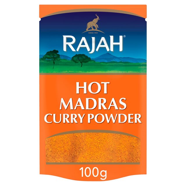 Rajah Spices Curry Madras piccante macinato in polvere 100g