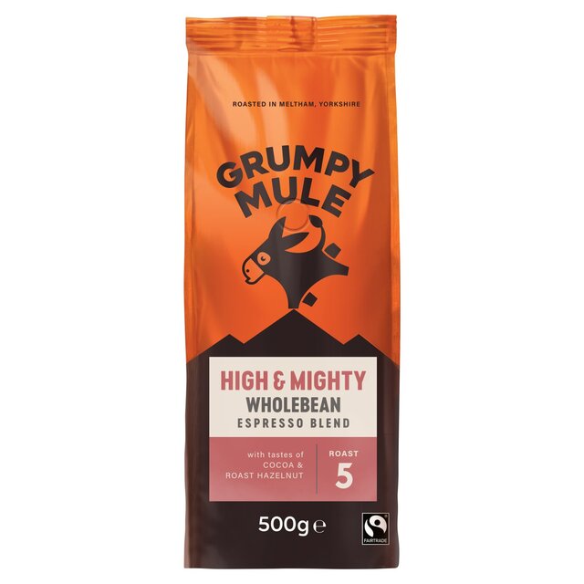 Grumpy Mule High & Mighty Espresso Blend Coffee Beans 500g