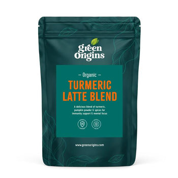 Green Origins Miscela di latte super curcuma biologico con zenzero e cannella 100 g