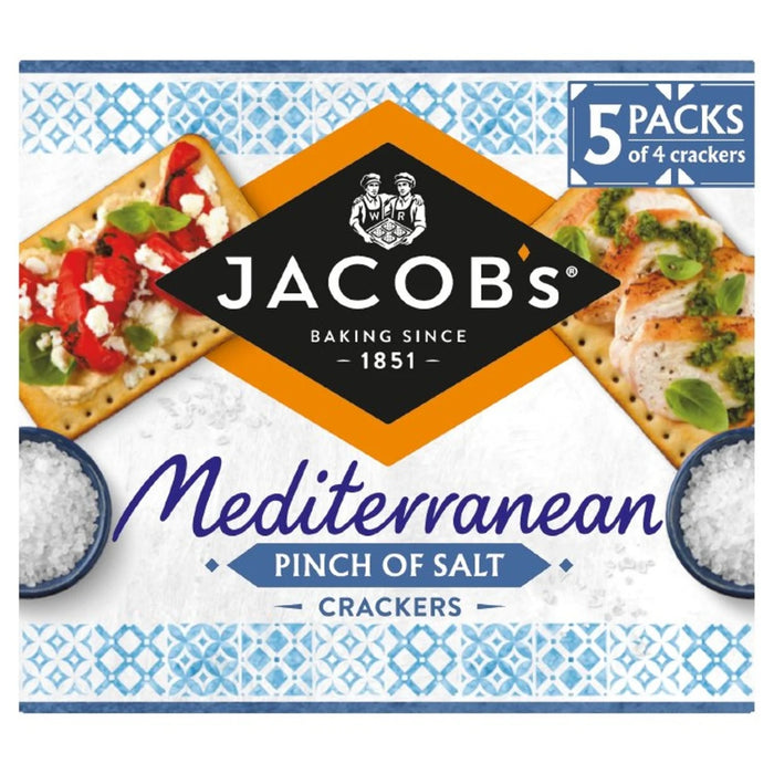 Jacob's Mediterranean Pinch of Salt Crackers Multipack 5 x 38g