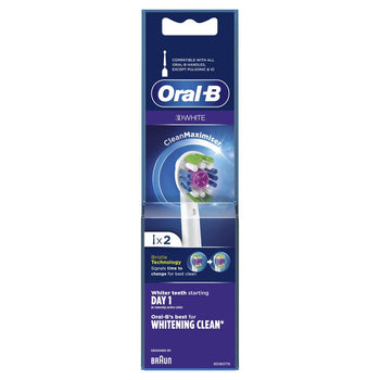 Testine per spazzolino bianco Oral-B 3D 2 per confezione