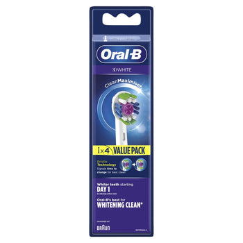 Testine per spazzolino bianco Oral-B 3D 4 per confezione
