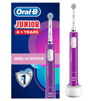 Spazzolino elettrico ricaricabile Oral-B Junior viola per bambini dai 6 anni in su