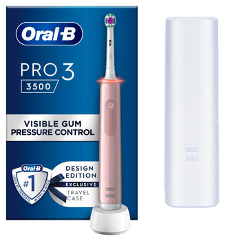 Spazzolino elettrico Oral-B Pro 3 3500 Pink 3D Bianco (+ custodia da viaggio)