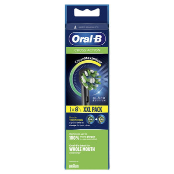 Testine per spazzolino Oral B Crossaction nere, 8 per confezione