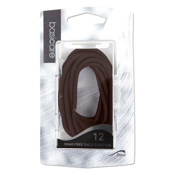 Fasce per capelli spesse anti-intoppo Marrone 12 per confezione