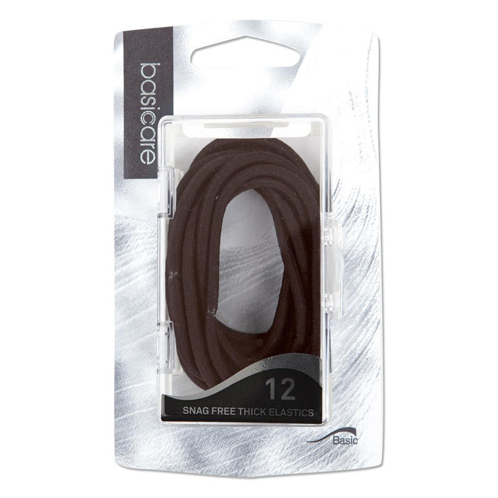 Fasce per capelli spesse anti-intoppo Marrone 12 per confezione