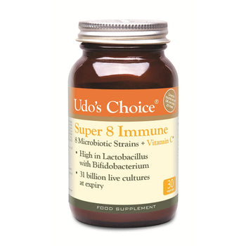 Udo's Choice Super 8 High Count Microbiotics Supplement Vegetable Capsules 30 per pack
