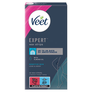 Veet Expert Strisce depilatorie Gambe Sensitive 20 per confezione