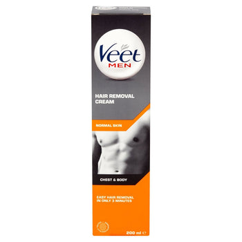 Veet Men Crema Depilatoria Petto e Corpo per Pelli Normali 200ml