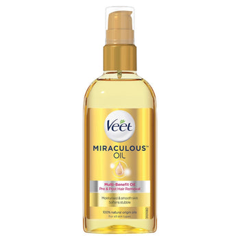 Veet Miraculous Oil per pre e post depilazione per viso e corpo 100 ml