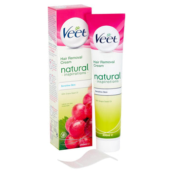 Veet Crema Depilatoria Naturale Corpo e Gambe per Pelli Sensibili 200ml