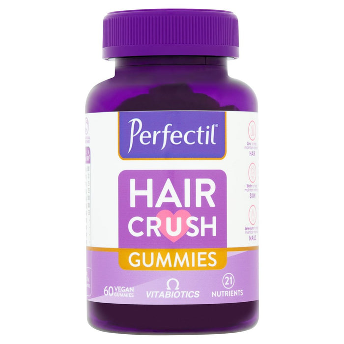 Vitabiotika vegan gemischte Beere Perfectil Hair Crush Gummies 60 pro Pack