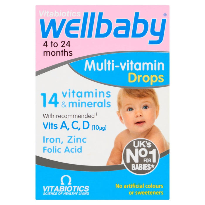 Vitabiotics Wellbaby Multivitaminico Vitamine e Minerali Gocce 4-12 mesi 30ml