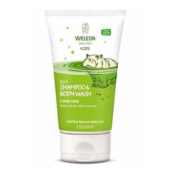 Weleda Kids Lime 2in1 Shampoo vegano e bagnoschiuma 150 ml