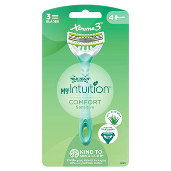 Wilkinson Sword myIntuition Xtreme 3 Sensitive Rasoi usa e getta da donna 4 per confezione