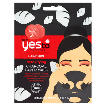 Oui aux tomates détoxifiant le masque facial de feuille de charbon de bois 20 ml