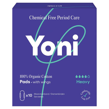 Yoni Organic Pads Heavy 10 par paquet