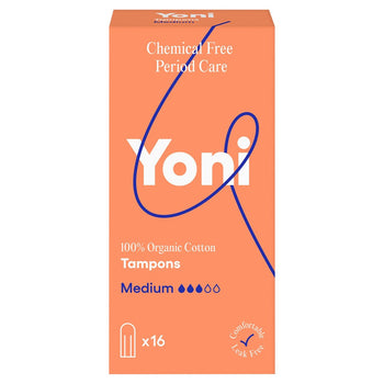 Yoni Organic Tampons Medium 16 par paquet