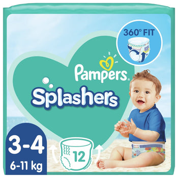 Pannolini da nuoto Pampers Splashers taglia 3-4 (6-11 kg), 12 per confezione