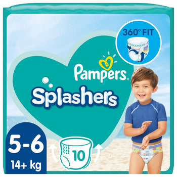 Pannolini da nuoto Pampers Splashers taglia 5-6 (14+kg) 10 per confezione