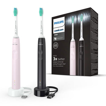 Philips Sonicare Series 3100 Confezione doppia Sugar Rose & Black 2 per confezione
