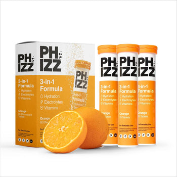 Phizz Orange Compresse effervescenti multivitaminiche per idratazione ed elettroliti 60 per confezione
