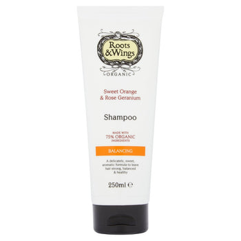 Roots & Wings Shampoo all'arancia dolce e geranio rosa 250 ml