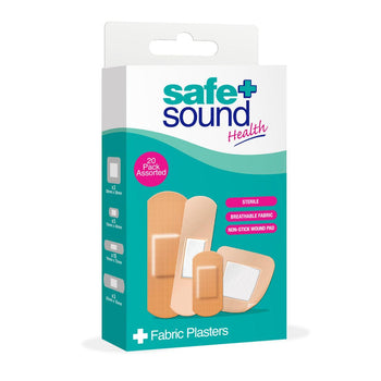 Cerotti in tessuto assortiti Safe & Sound 20 per confezione
