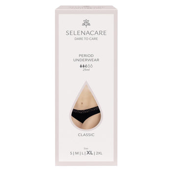Biancheria intima mestruale Selenacare Classic nera taglia XL