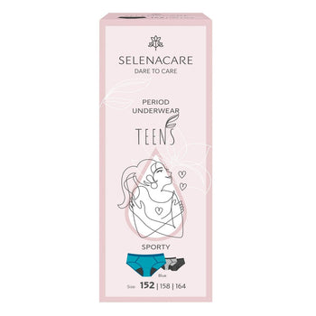 Selenacare Teens Periodo Mutande Sportive Blu Taglia 152