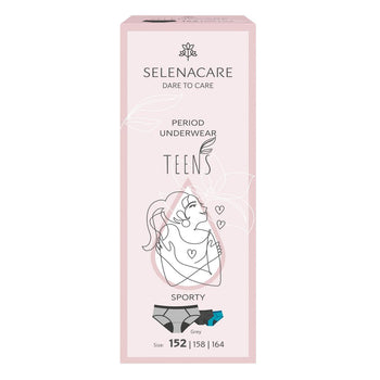 Selenacare adolescentes Período Knickers Sporty Grey tamaño 152