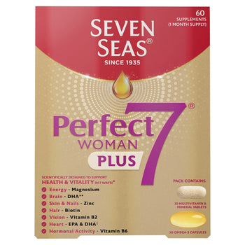 Seven Seas Perfect7 Woman Plus Multivitaminici e Omega-3 Confezione Duo da 30 giorni 30 per confezione