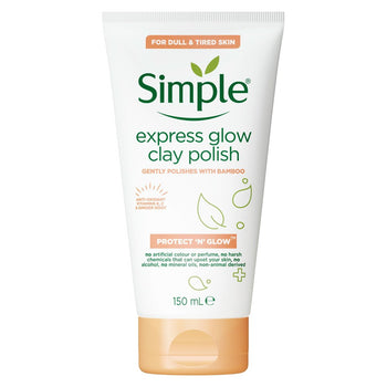 Einfacher Schutz 'n' Glow Express Glow Clay Polisher Cleanser 150ml