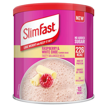 Latta Slim Fast in polvere di lampone e cioccolato bianco da 365 g
