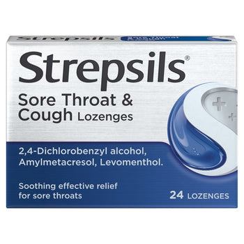 Pastiglie per mal di gola e tosse Strepsils 24 per confezione