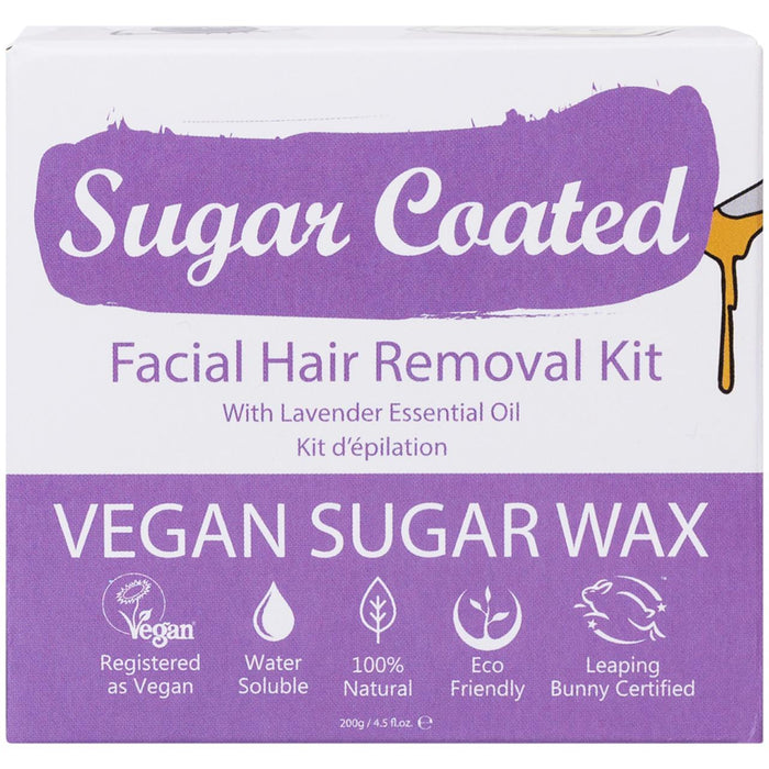 Kit per la depilazione del viso ricoperto di zucchero con olio essenziale di lavanda 200 ml