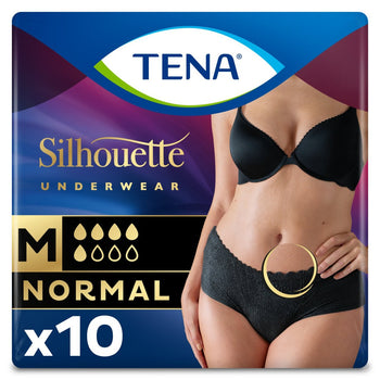 Pantaloni per incontinenza Tena Silhouette Normal Noir medi, 10 per confezione
