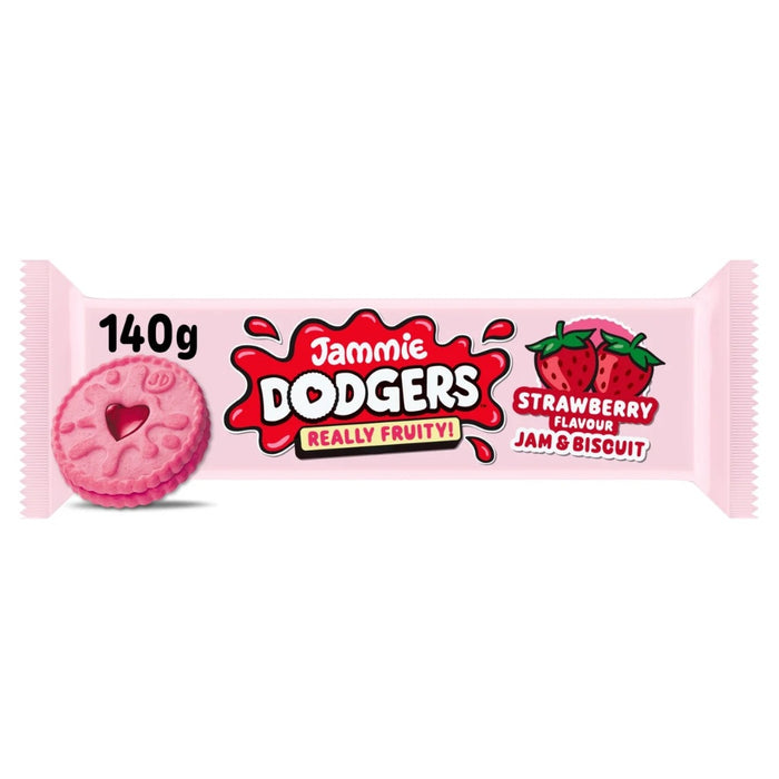 Jammie Dodgers Really Fruity Strawberry Flavour Biscuits 140g