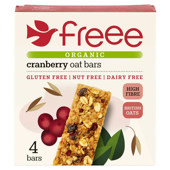 Freee Organic Gluten Free Cranberry Oat Bars 4 x 35g
